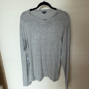 Bleusalt Light Heather Gray Long Sleeve Crew Tee